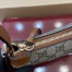 Gucci GG Emblem Super Mini Shoulder Bag in GG Canvas with Brown Leather