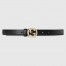 Gucci Interlocking G Buckle Belt 25MM in Black Leather 