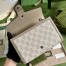 Gucci Dionysus Mini Chain Wallet in White GG Supreme Canvas