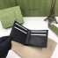Gucci Bi-fold Wallet in Black Leather with Stripe