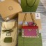 Gucci Padlock Small Shoulder Bag in GG Canvas with Red Leather