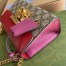 Gucci Padlock Small Shoulder Bag in GG Canvas with Red Leather