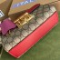 Gucci Padlock Small Shoulder Bag in GG Canvas with Red Leather