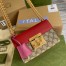 Gucci Padlock Small Shoulder Bag in GG Canvas with Red Leather