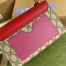 Gucci Padlock Small Shoulder Bag in GG Canvas with Red Leather