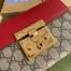 Gucci Padlock Small Shoulder Bag in GG Canvas with Red Leather