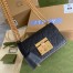 Gucci Padlock Small Shoulder Bag in Black Guccissima Leather