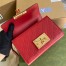 Gucci Padlock Small Shoulder Bag in Red Guccissima Leather