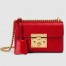 Gucci Padlock Small Shoulder Bag in Red Guccissima Leather