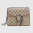 Gucci Dionysus Mini Shoulder Bag in GG Canvas with Taupe Suede