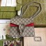 Gucci Dionysus Mini Shoulder Bag in GG Canvas with Red Suede