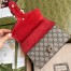 Gucci Dionysus Mini Shoulder Bag in GG Canvas with Red Suede