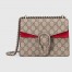 Gucci Dionysus Mini Shoulder Bag in GG Canvas with Red Suede