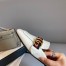 Gucci Women's Slippers in White Leaher with Signature Web
