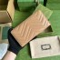 Gucci GG Marmont Zip Around Wallet In Rose Beige Matelasse Leather