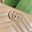 Gucci GG Marmont Zip Around Wallet In Rose Beige Matelasse Leather