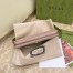 Gucci GG Marmont Zip Around Wallet In Dusty Pink Matelasse Leather