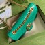 Gucci GG Marmont Small Shoulder Bag in Green Crocodile Leather
