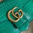 Gucci GG Marmont Small Shoulder Bag in Green Crocodile Leather
