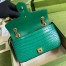 Gucci GG Marmont Small Shoulder Bag in Green Crocodile Leather