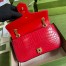 Gucci GG Marmont Small Shoulder Bag in Red Crocodile Leather