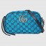 Gucci GG Marmont Small Camera Bag in Blue GG Canvas