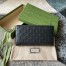 Gucci Zippy Organizer Wallet In Black Signature Leather 