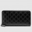 Gucci Zippy Organizer Wallet In Black Signature Leather 