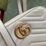 Gucci GG Marmont Mini Camera Bag in White Chevron Leather