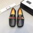 Gucci Men's Driver Loafers in Black Leather with Web