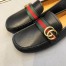 Gucci Men's Driver Loafers in Black Leather with Web