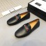 Gucci Horsebit Drive Loafers in Black Leather with Web