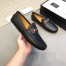 Gucci Horsebit Drive Loafers in Black Leather with Web