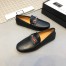 Gucci Horsebit Drive Loafers in Black Leather with Web