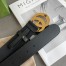 Gucci Pearl Double G Belt 38MM in Black Leather