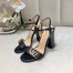 Gucci Marmont Sandals 105mm in Black Leather 