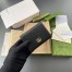 Gucci GG Marmont Card Case Wallet In Black Grained Leather