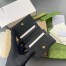 Gucci GG Marmont Card Case Wallet In Black Grained Leather