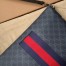 Gucci Messenger Bag in Black GG Supreme Canvas with Web