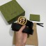 Gucci Black Leather 38MM Belt with Interlocking G Buckle