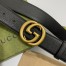 Gucci Black Leather 38MM Belt with Interlocking G Buckle