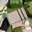 Gucci Dionysus Super Mini Bag in White GG Supreme Canvas