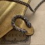 Gucci Dionysus Super Mini Bag in Gold Metallic Leather