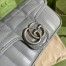 Gucci GG Marmont Super Mini Bag in Grey Matelasse Leather