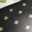 Gucci Portfolio Pouch in Black Leather with Bee and Star