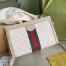 Gucci Ophidia GG Small Chain Shoulder Bag in White Supreme Canvas