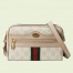 Gucci Ophidia Mini Camera Bag in White GG Supreme Canvas