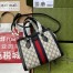 Gucci Ophidia Small Tote Bag in Blue GG Supreme Canvas