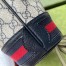 Gucci Ophidia GG Mini Bucket Bag in Blue Supreme Canvas