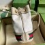 Gucci Ophidia GG Mini Bucket Bag in White Supreme Canvas